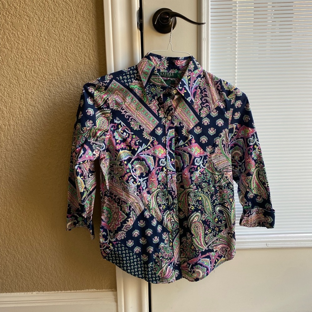 RARE paisley Lauren Ralph Lauren shirt
